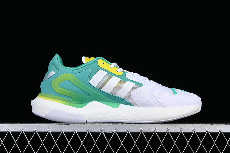 Adidas Day Jogger Boost Cloud White/Green/Yellow 7