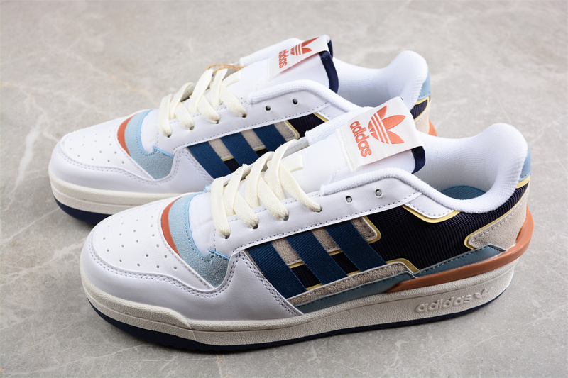 Adidas Forum 84 Low White/Black/Blue/Orange 21