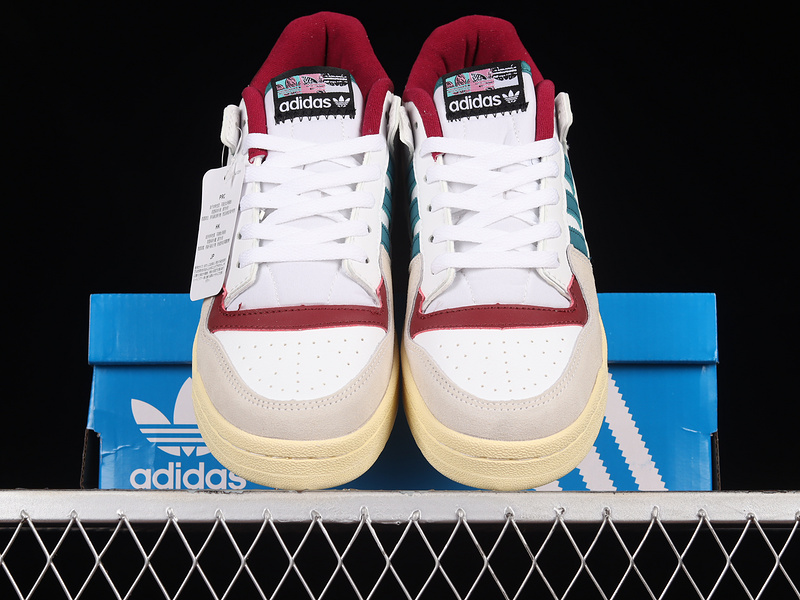 Forum Low Cl Shoes Cloud White/Legacy Teal/Legacy Burgundy 7