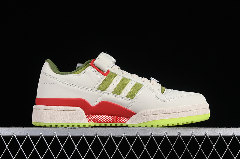 Forum 84 Low Cream White/Collegiate Red/Solar Slime 11