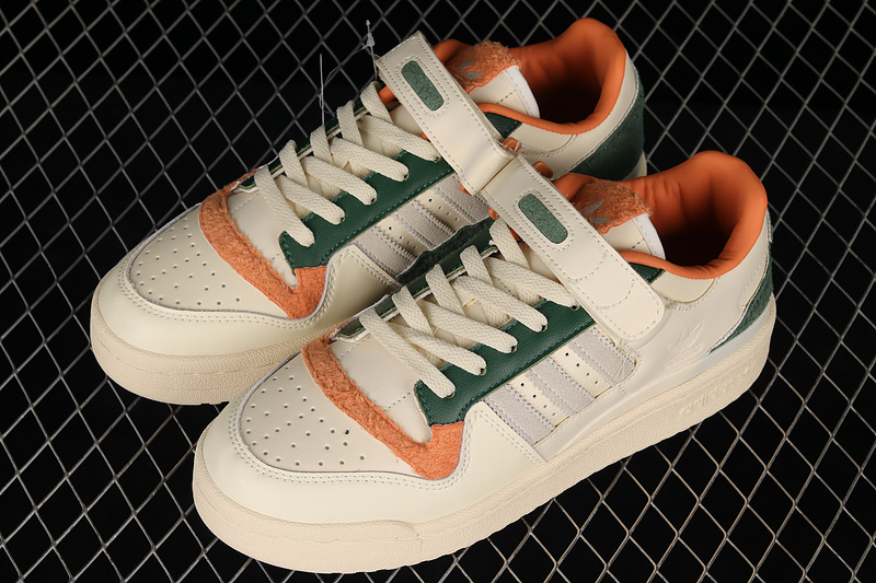 Forum 84 Low Fleece White/Orange/Green 11