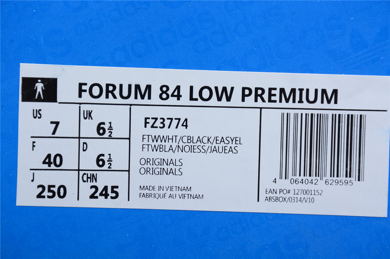 Forum 84 Low Premium Cloud White/Core Black/Easy Yellow 15