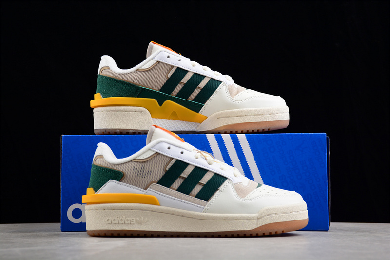 Adidas Forum 84 Low White/Black/Orange/Green/Brown 9