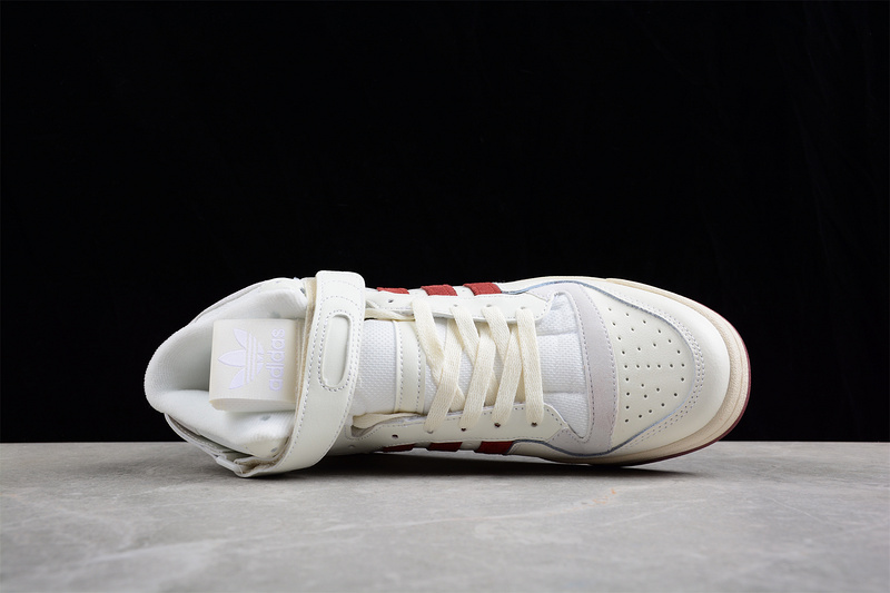 Forum 84 High Shoes Cloud White/Cloud White/Red 7