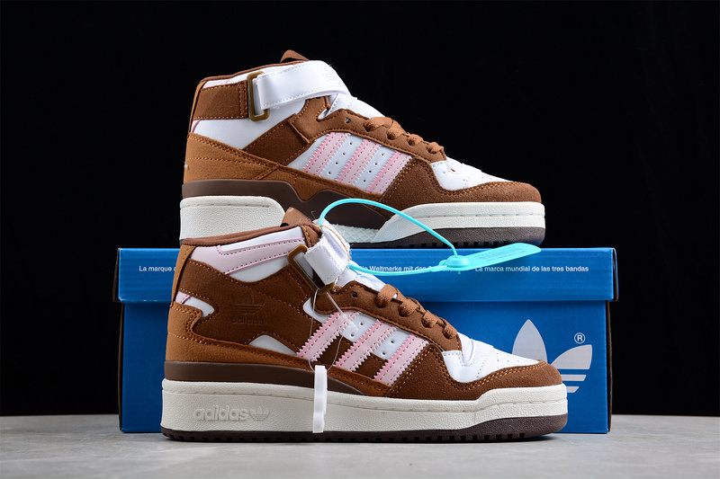 Forum Mid Chocolate To My Strawberry Cloud White/Light Pink/Pantone 3