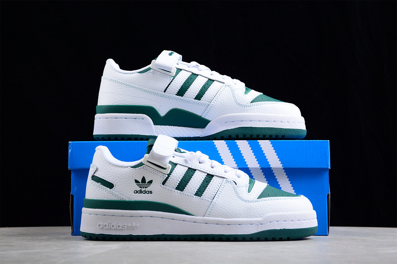 Forum 84 Low Shoes Cloud White/Collegiate Green/Cloud White 15