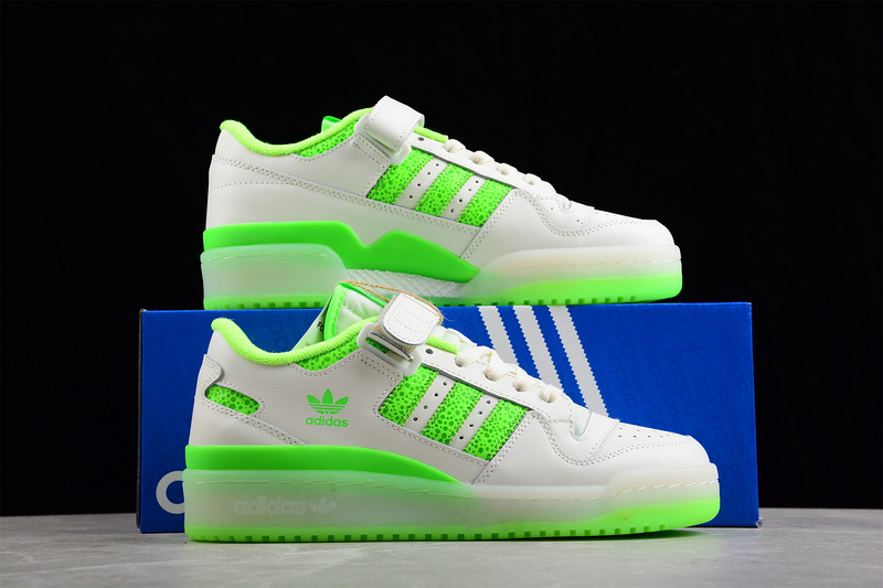 Forum 84 Low Shoes Cloud White/Cloud White/Fluorescent Green 5