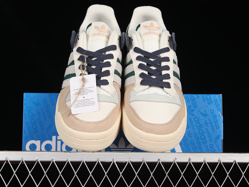 Forum 84 Low Cloud White/Collegiate Green/Magic Beige 11