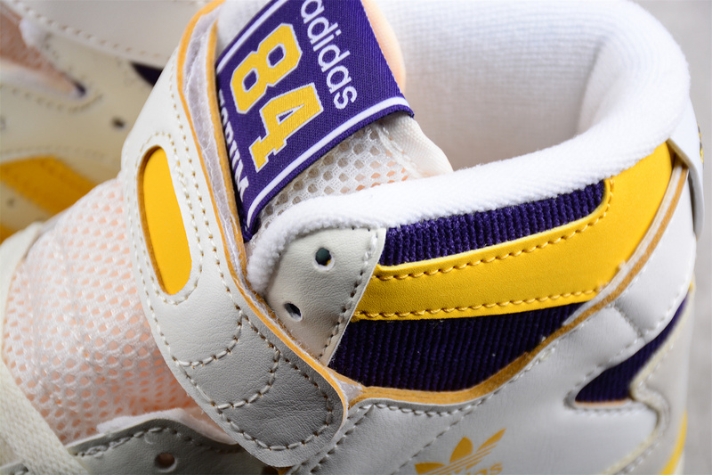 Forum 84 High Lakers Cream White/Collegiate Purple-Collegiate Gold 9