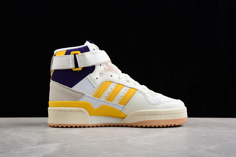 Forum 84 High Lakers Cream White/Collegiate Purple-Collegiate Gold 25