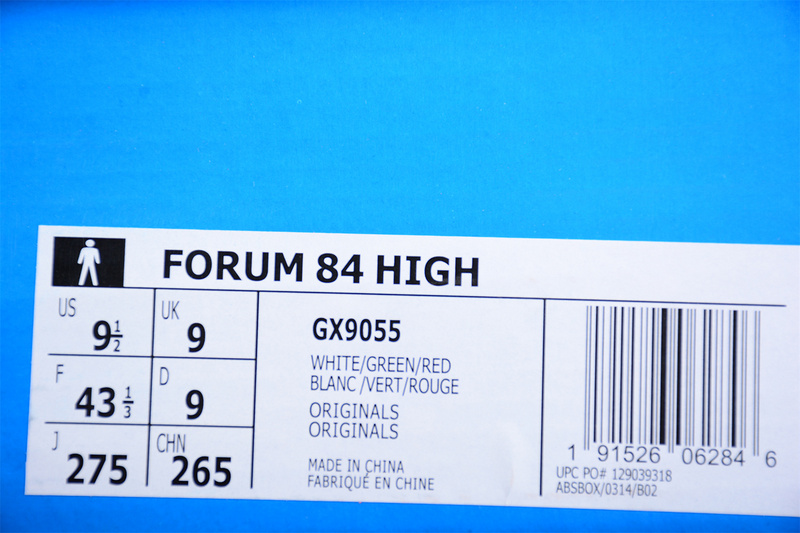 Forum 84 High Bucks Shoes Cloud White/Green/Red 13