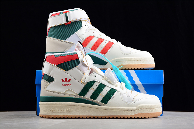 Forum 84 High Bucks Shoes Cloud White/Green/Red 23