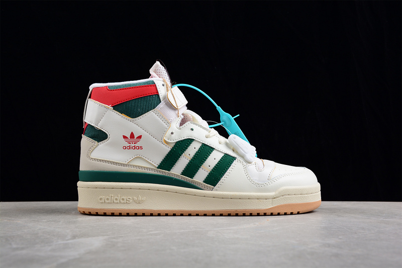 Forum 84 High Bucks Shoes Cloud White/Green/Red 25