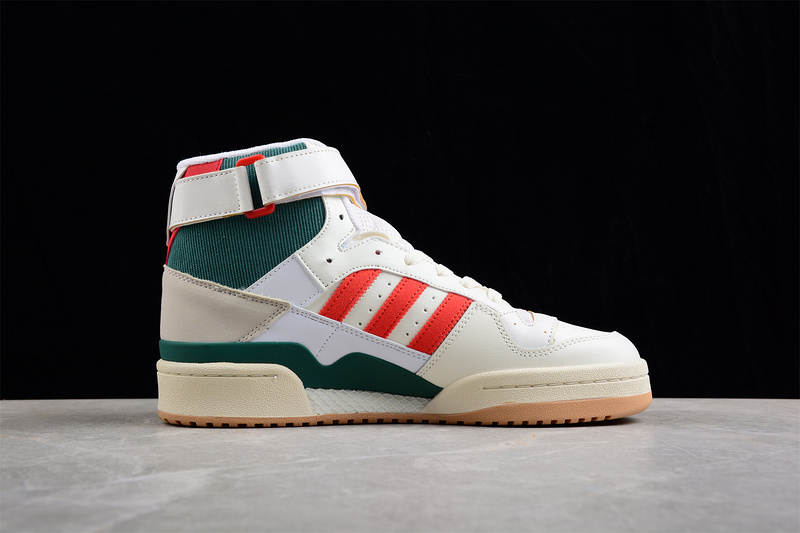 Forum 84 High Bucks Shoes Cloud White/Green/Red 29