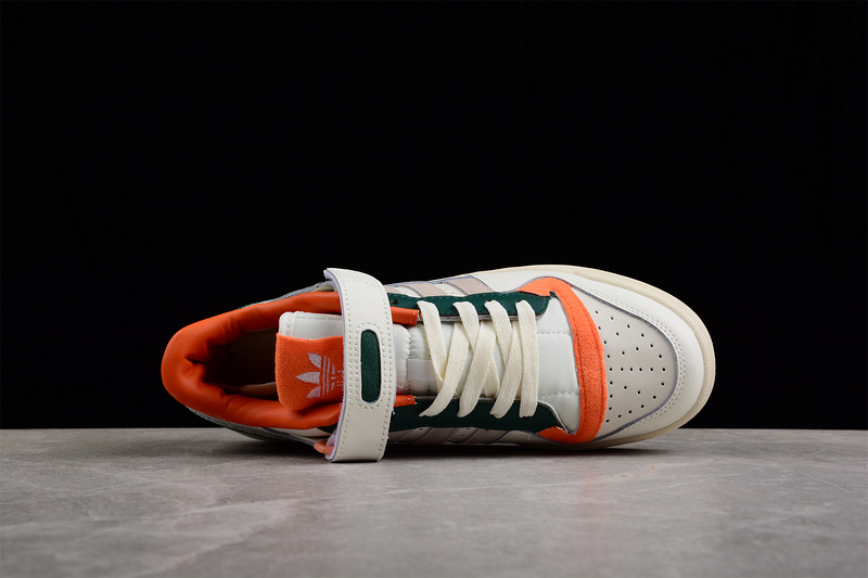 Forum 84 Low Fleece White/Green-Orange 3