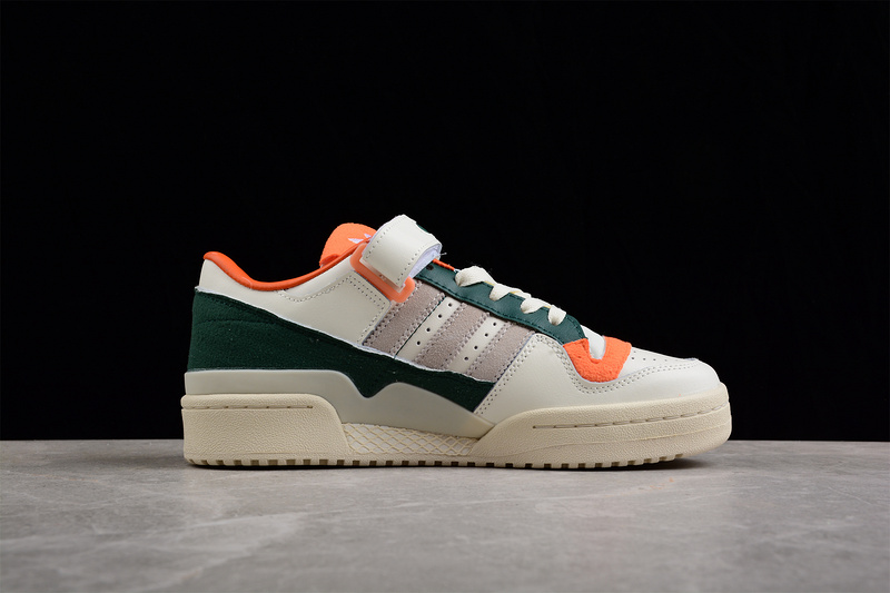 Forum 84 Low Fleece White/Green-Orange 9