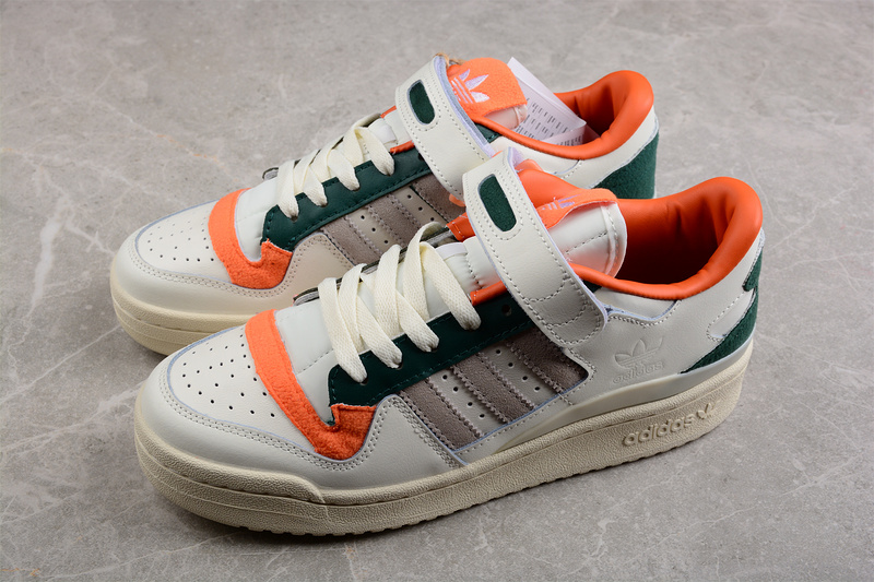 Forum 84 Low Fleece White/Green-Orange 13