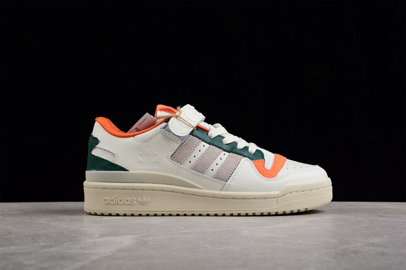 Forum 84 Low Fleece White/Green-Orange 21