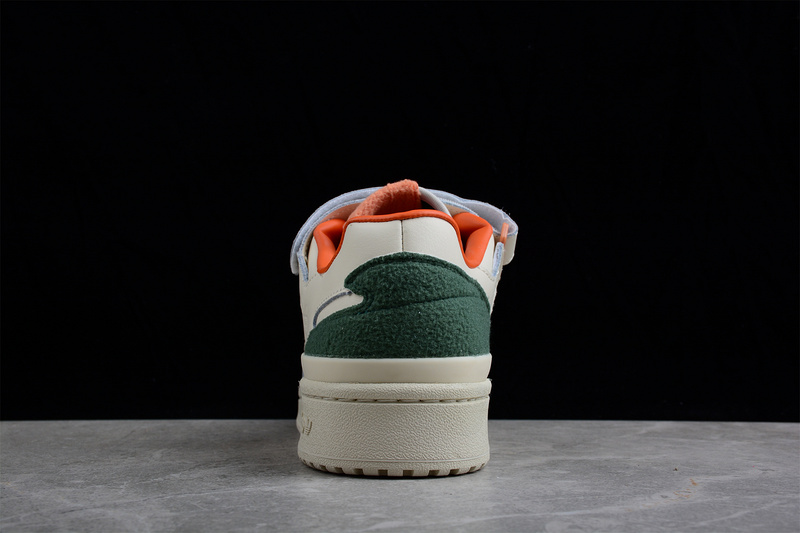 Forum Low Fleece Shoes White/Orange/Black 5