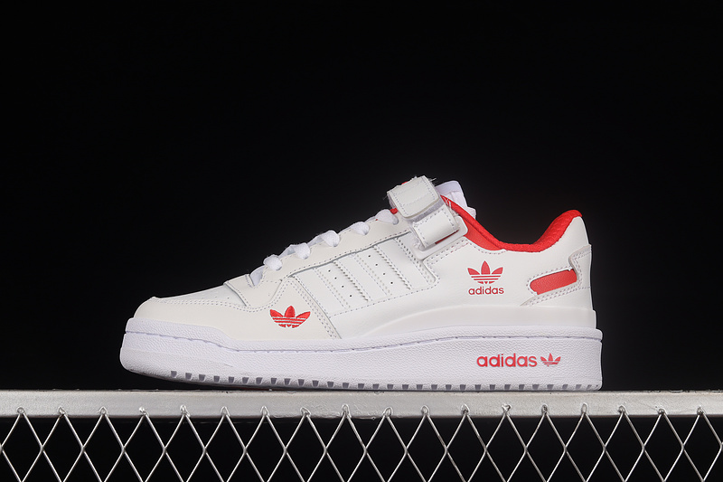 Forum 84 Low White/White/Red 19