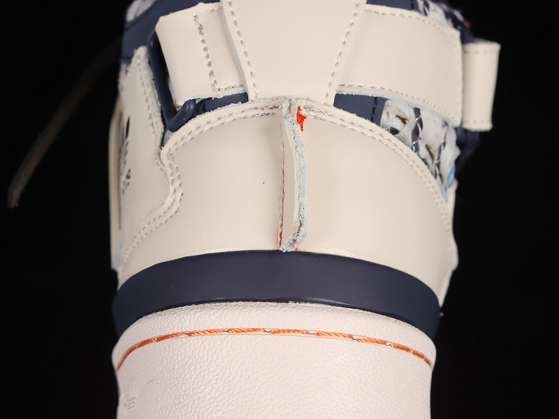 Forum Mid Shoes Cloud White/Navy Blue/Beige 17