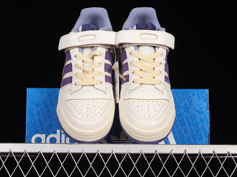 Forum 84 Low Shoes Off White/Tech Purple/Cream White 21