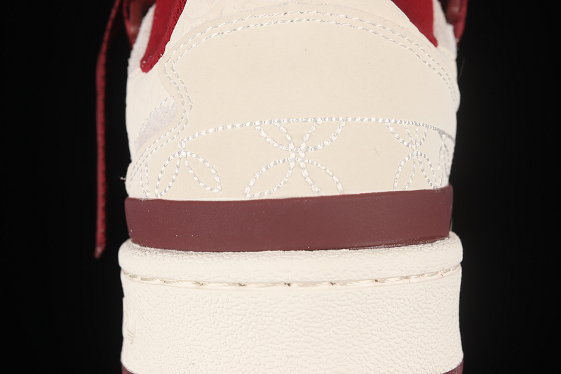 Forum Low Shoes Chalk White/Core Burgundy/Altered Amber 15