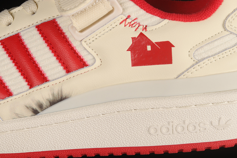 Home Alone X Forum Low Cream White/Collegiate Red/Off White 13