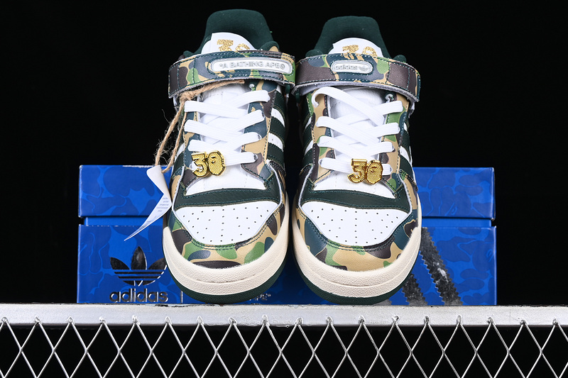 Adidas Bape X Forum Low 84 Cloud White/Supplier Colour/Off White 7