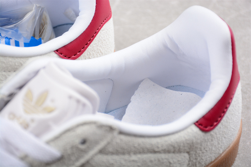 Adidas Gazelle Aluminium/Cloud White/Collegiate Burgundy 25