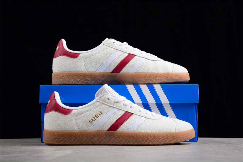 Adidas Gazelle Aluminium/Cloud White/Collegiate Burgundy 27