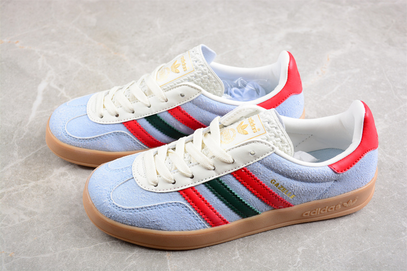 Adidas Gazelle Blue Dawn/Collegiate Burgundy/Core Green 9