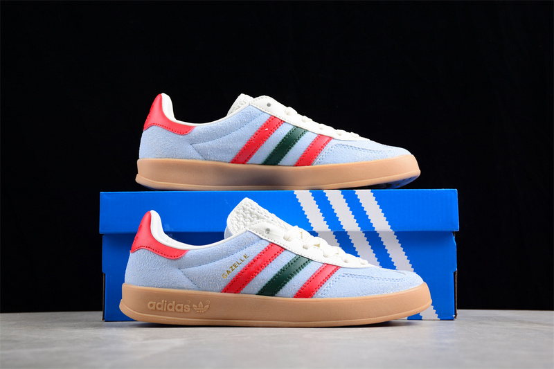 Adidas Gazelle Blue Dawn/Collegiate Burgundy/Core Green 13