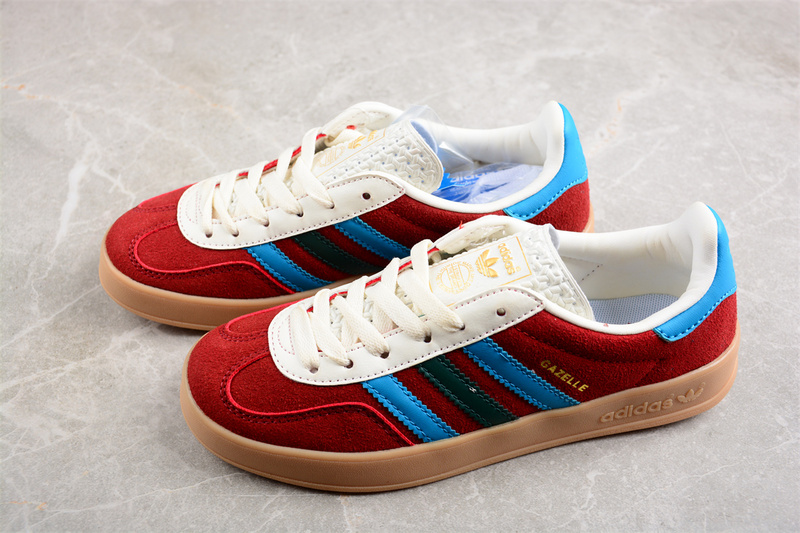 Adidas Originals Gazelle Indoor Red/White/Blue/Brown 3