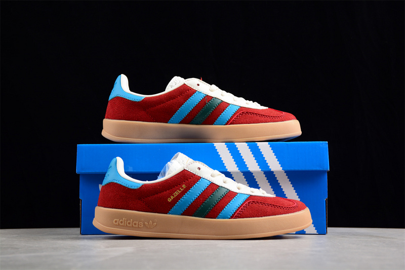 Adidas Originals Gazelle Indoor Red/White/Blue/Brown 25