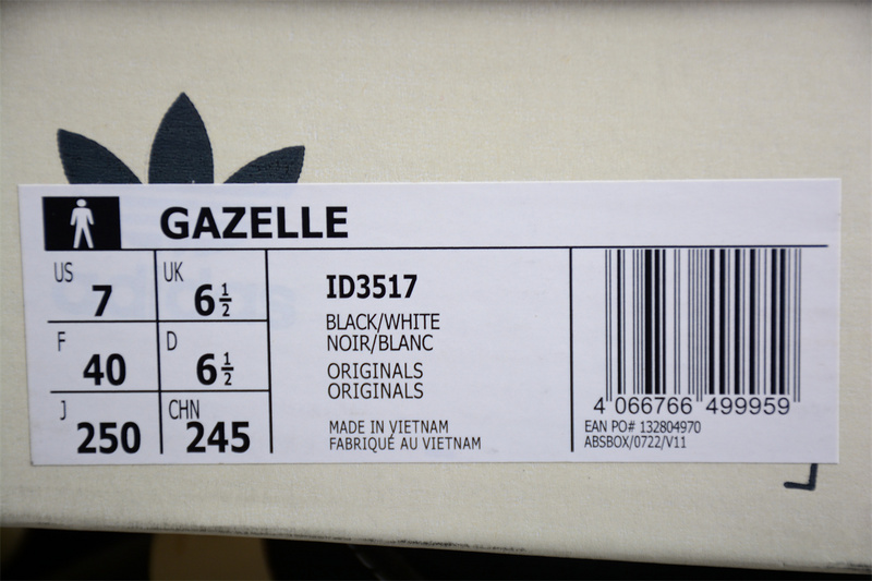 Gazelle Indoor Trainers White/Black/Brown 17