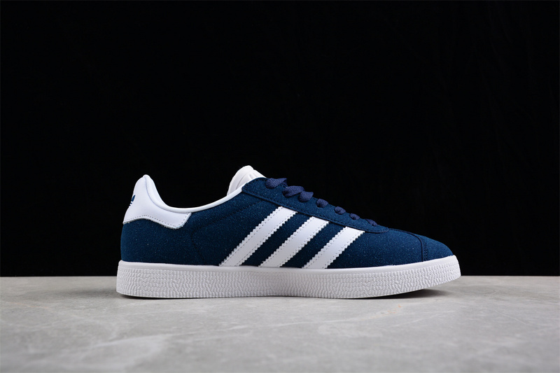 Gazelle Shoes Collegiate Navy/White/Gold Metallic 9