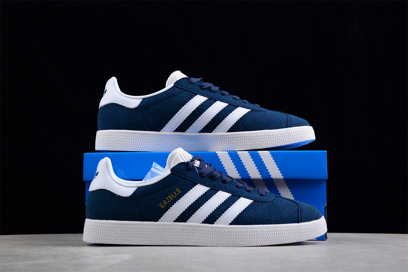 Gazelle Shoes Collegiate Navy/White/Gold Metallic 13