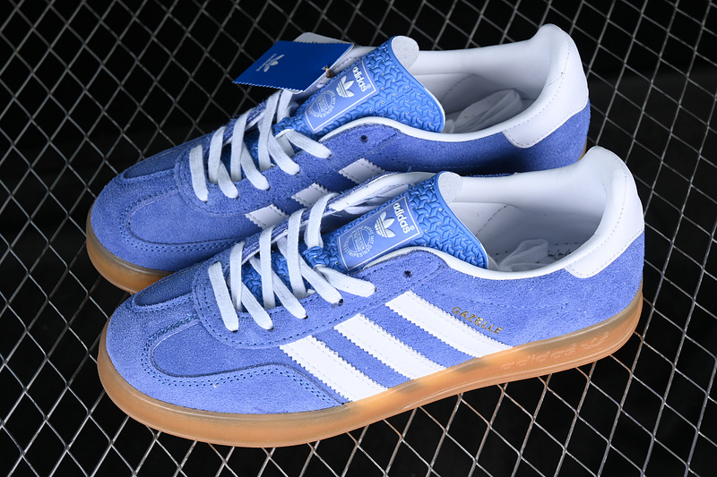 Adidas Originals Gazelle Indoor Blue Fusion/Footwear White/Gold Metallic 15