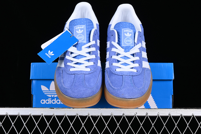 Adidas Originals Gazelle Indoor Blue Fusion/Footwear White/Gold Metallic 27