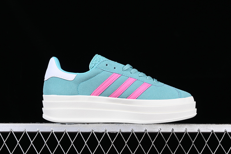 Adidas Originals Gazelle Bold White/Pink/Blue 7