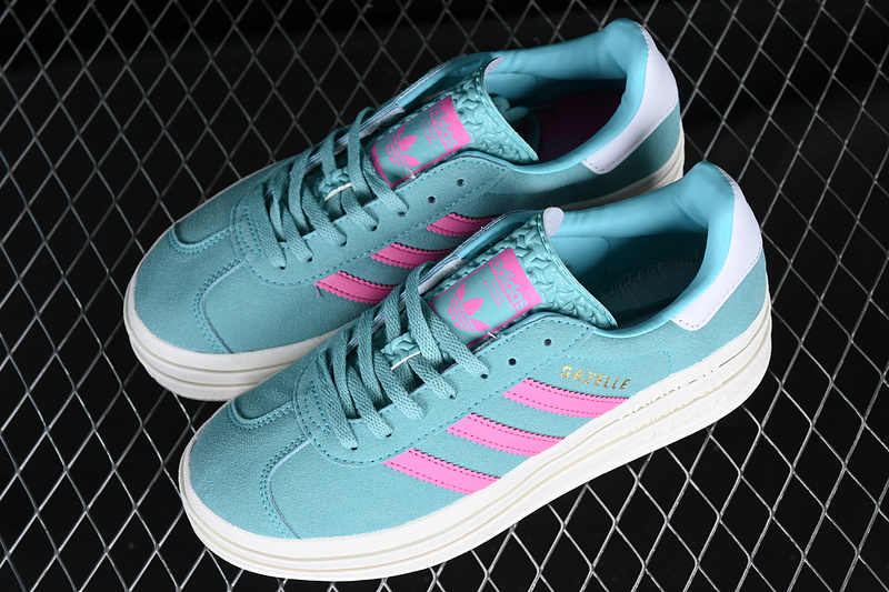 Adidas Originals Gazelle Bold White/Pink/Blue 9