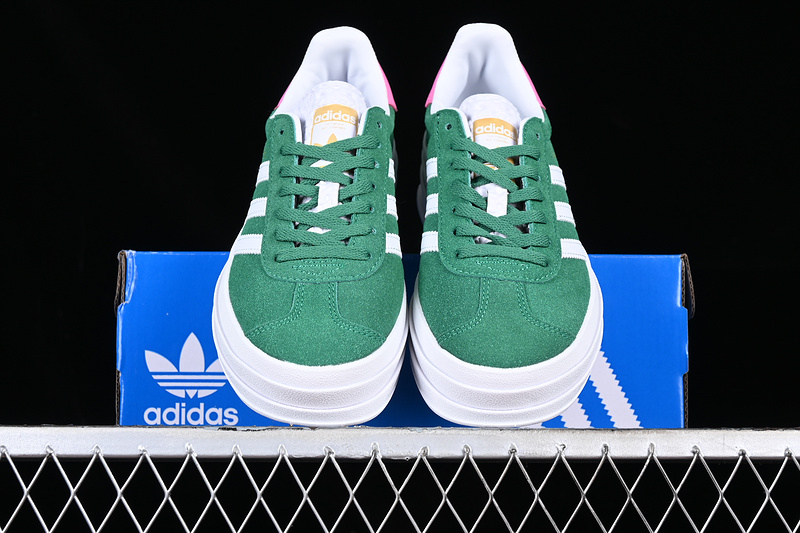 Adidas Originals Gazelle Bold White/Pink/Green 3