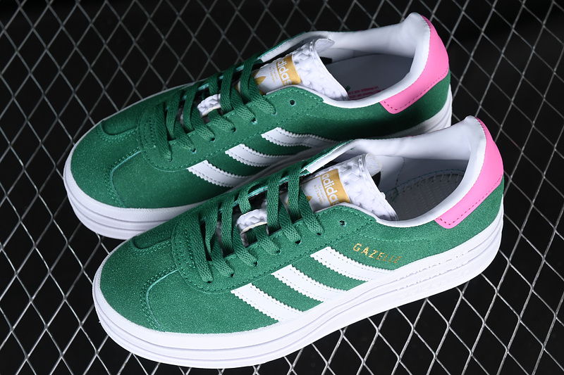 Adidas Originals Gazelle Bold White/Pink/Green 7