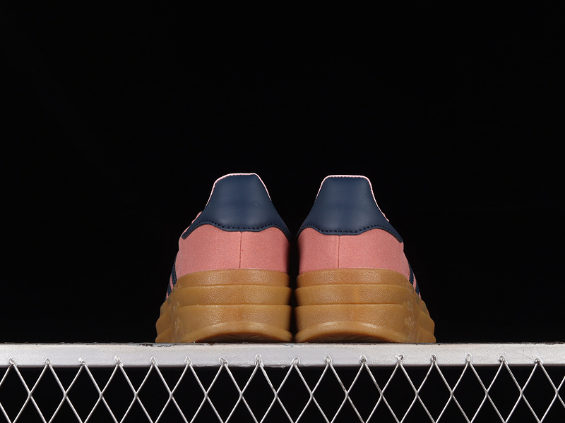 Gazelle Bold Shoes Pink/Navy Blue/Gold 11