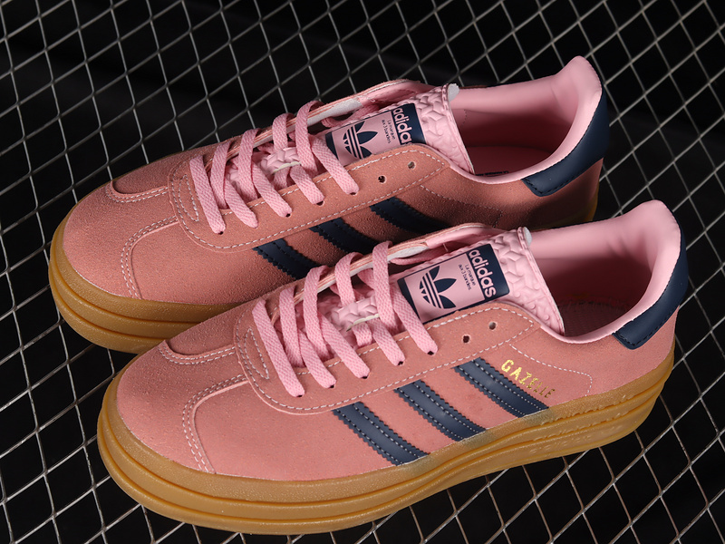 Gazelle Bold Shoes Pink/Navy Blue/Gold 25