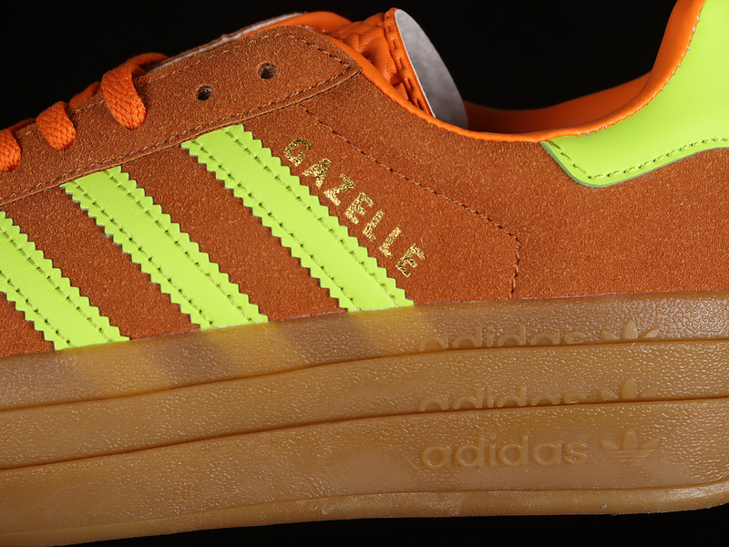 Gazelle Bold Shoes Brown/Fluorescent Green/Gold 13