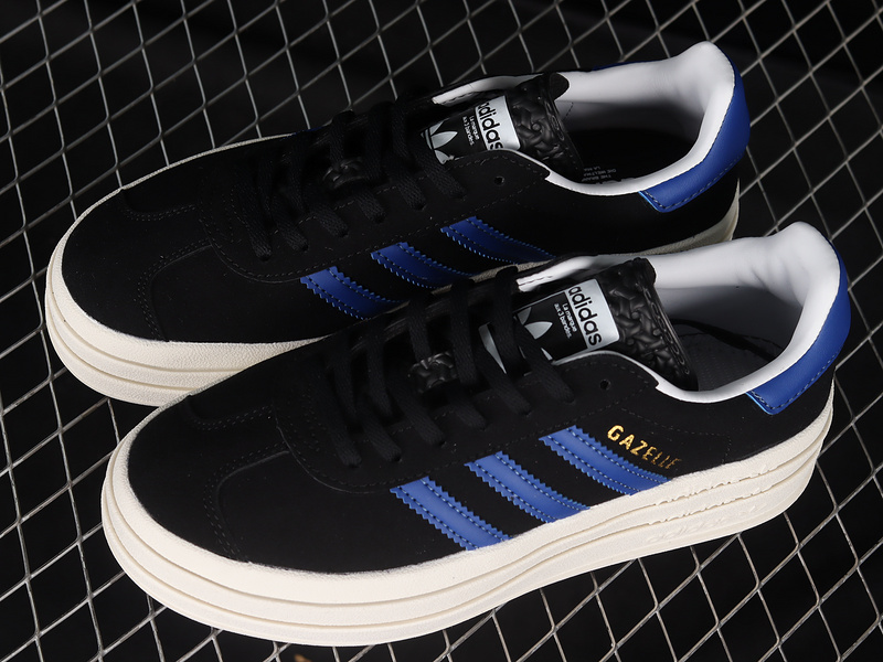 Gazelle Bold Shoes Core Black/Lucid Blue/Gold Metallic 17