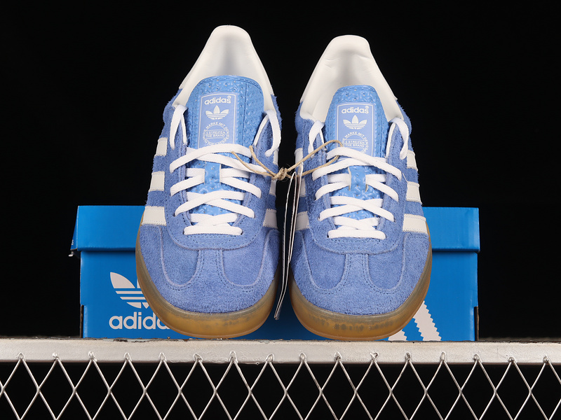 Gazelle Indoor Blue Fusion/Footwear White/Gold Metallic 3