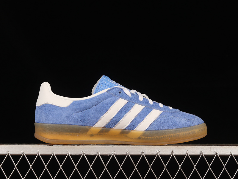 Gazelle Indoor Blue Fusion/Footwear White/Gold Metallic 9